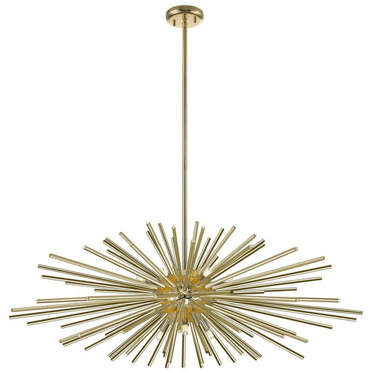 Zumaline Lighting - Zumaline Urchin Wide Spherical Pendant Ceiling Light, Clear, Amber, 9x G9