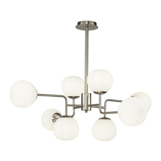 Maytoni Lighting - Erich Globe Ceiling Pendant Lamp Nickel, 8 Light, E14