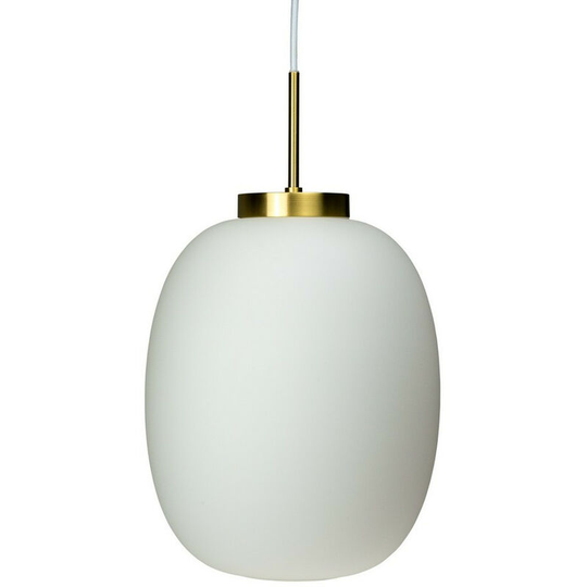 Dyberg Larsen Opal Pendant Ceiling Light With Brass Suspension 39cm