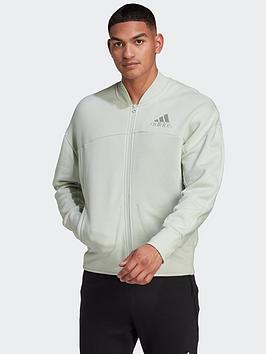 adidas Studio Lounge Fleece Track Top, Green, Size Xs, Men