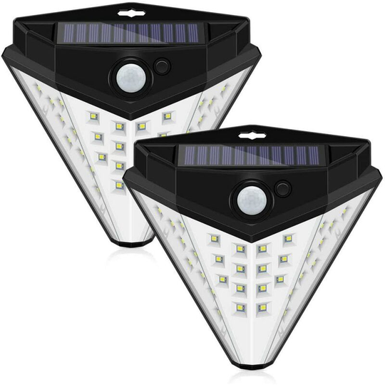 Aougo - New Solar Light Human Sensing Light 32Led Outdoor Wall Lights Waterproof Garden Lighting Sensing Lightsn