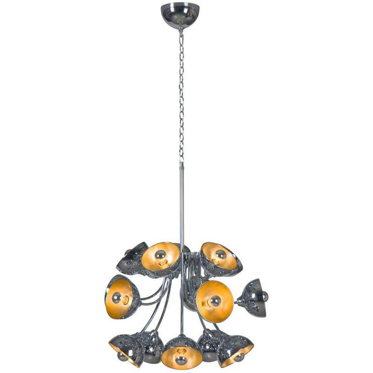 Linea Verdace Goldfing 15 Light Spherical Pendant Ceiling Light Chrome