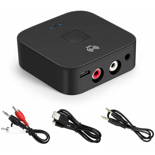 Briday - Wb11 Bluetooth 5.0 Receiver Apt-X nfc CVC6.0 Wireless Audio Receiver Adapter With Microphone Aux Output For Headphone Speaker Home Stereo