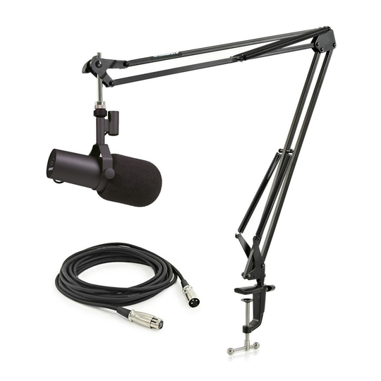Shure SM7B Microphone with Heavy Duty Studio Arm and Cable