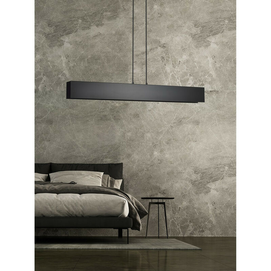 Emibig Lighting - Emibig Gentor Black Bar Pendant Ceiling Light 4x E27