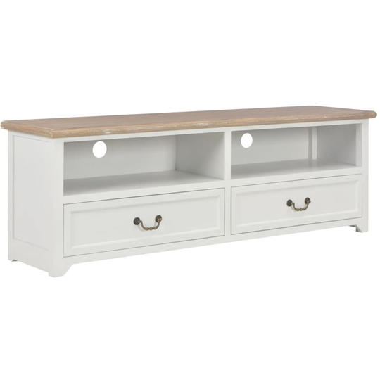 Hommoo - tv Cabinet White 120x40x30 cm Wood