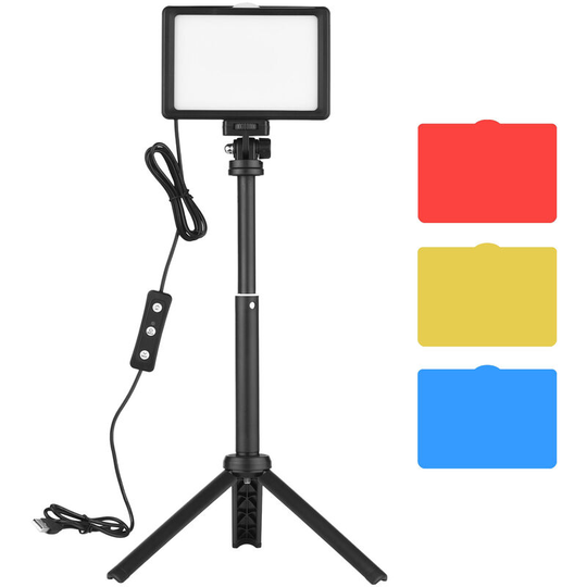 Asupermall - Andoer usb Video Conference Lighting Kit with 1 * led Video Light 5600K Dimmable + 1 * Desktop Tripod + 1 * 180¡ã Rotatable Mounting