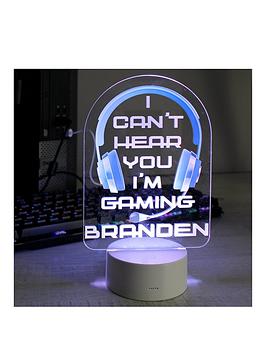 The Personalised Memento Company Printed Led Light - Gaming Boys