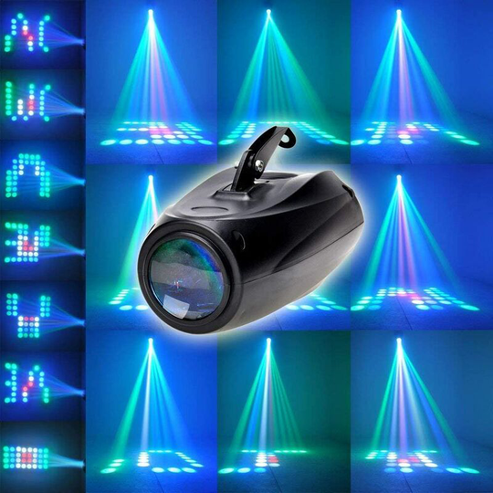 Stage Lamp 10W rgbw 64 Led Image Projector Small Airship Lights Voice Control Effect Lighting for Birthday Party Night Disco dj