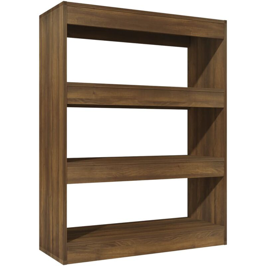Book Cabinet/Room Divider Brown Oak 80x30x103 cm Engineered wood Vidaxl Brown