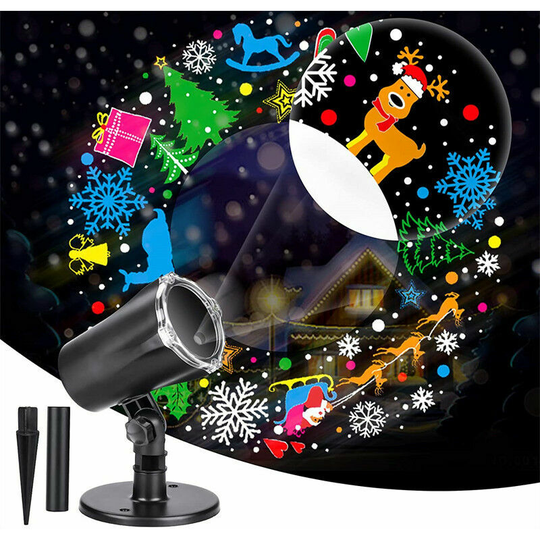 Echoo - Christmas Projector, Christmas Decoration, Outdoor and Indoor Decorative Projection Lamp, Light Projector for Party Wedding Birthday Garden