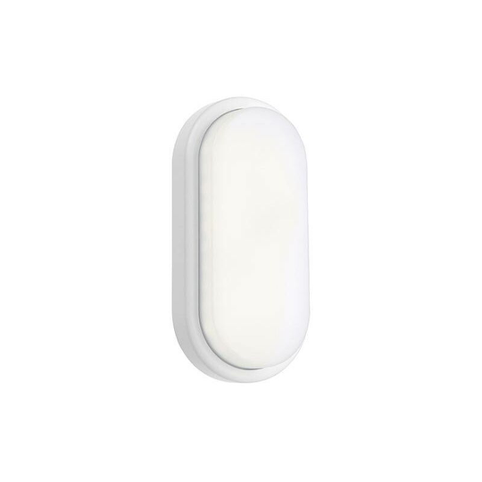 Saxby Pillo - Integrated led Outdoor Medium Wall Light Matt White Textured, Opal IP54