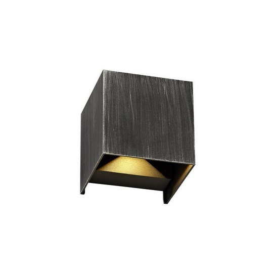 Luminosa Lighting - Up & Downward Lighting Wall Lamp, 2 x 3W led, 3000K, 400lm, IP54, Black, Silver
