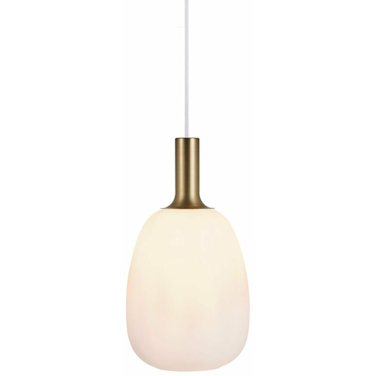 Nordlux Alton 23cm Globe Pendant Ceiling Light Black, Brass, E27