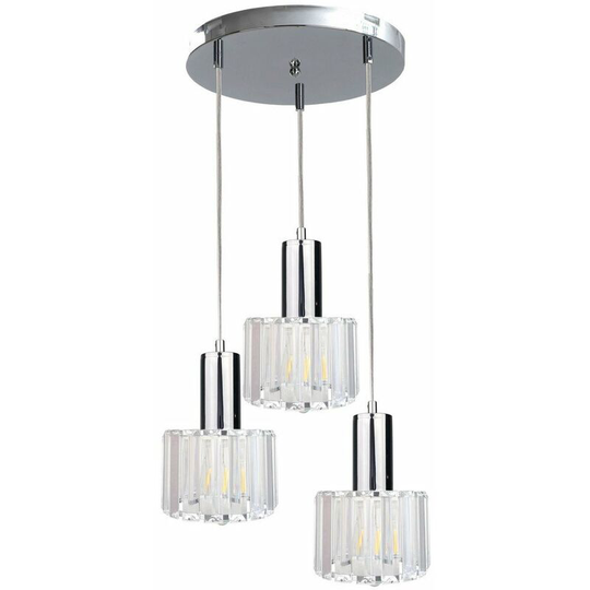 Keter Deco Cluster Pendant Ceiling Light Silver, 30cm, 3x E27