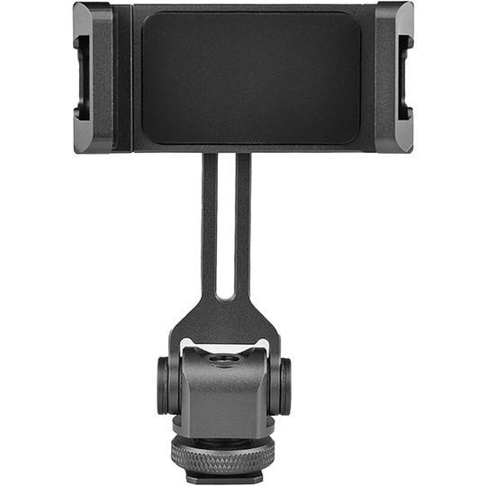 VELEDGE Aluminum Alloy Phone Holder Clamp Phone Tripod Mount 360¡ã Rotatable with Dual Cold Shoe Mounts for Smartphone Vlog Selfie Live Streaming