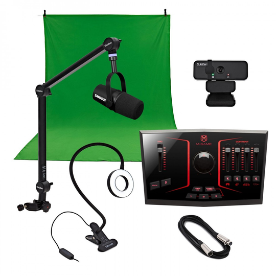 Shure MV7X and M-GAME Solo Complete Gaming Streaming Bundle