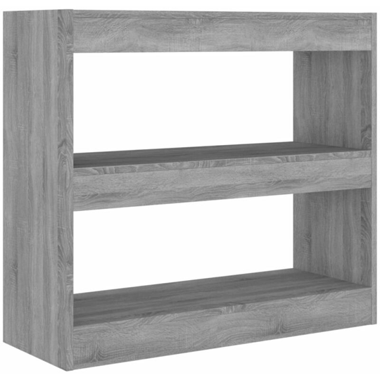 Book Cabinet/Room Divider Grey Sonoma 80x30x72 cm Vidaxl Grey