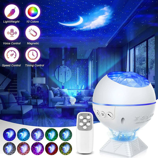 Star Galaxy Projector Light Led Laser Disco Ball Lights Moon Cloud Bedroom Starry Sky Night With Remote Control