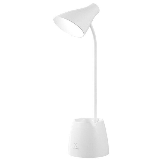 Aougo - Desk Lamp, led Table Lamp 3 Light Modes and Touch Sensor, Dimmable 360 Rotation Desk Lamp for Reading, Studying, Working (White)