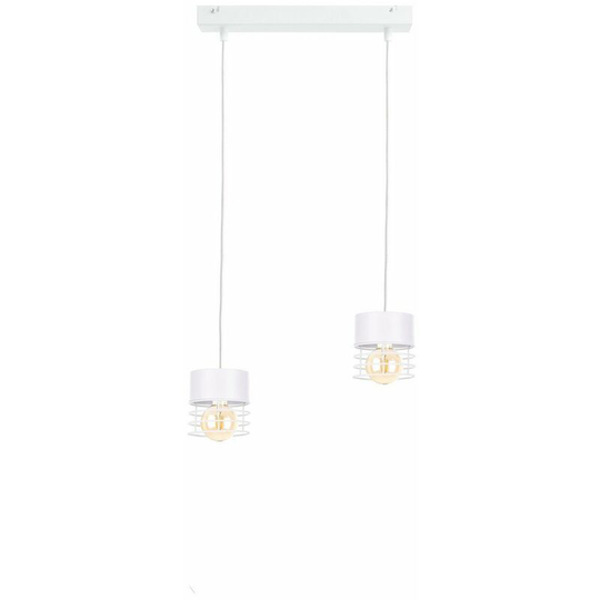 Keter Atollo Bar Pendant Ceiling Light White, 50cm, 2x E27