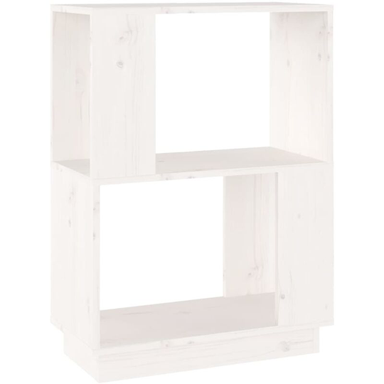 Book Cabinet/Room Divider White 51x25x70 cm Solid Wood Pine Vidaxl White