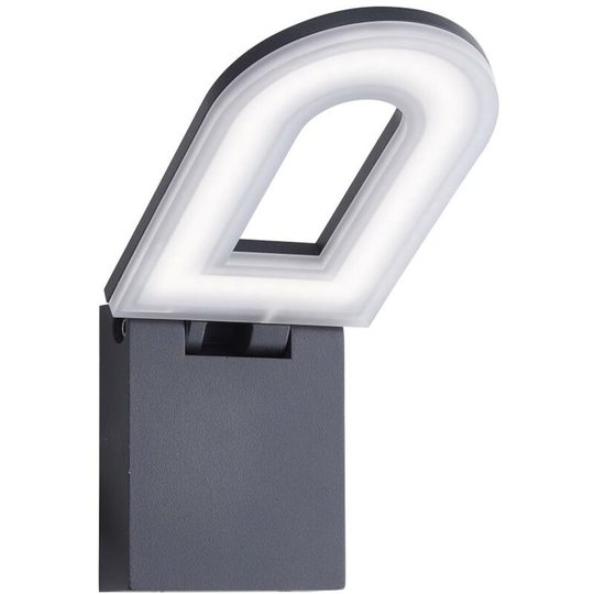 Searchlight Manhattan - led Outdoor Aluminium Frosted Wall Light Grey IP44