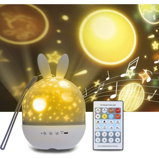Einemgeld - Kids Projector Night Light, Tomshine Rotating Star Projector with Music 6 Movies Timer 360° Rotation Galaxy Sky Lights Gifts Toys for