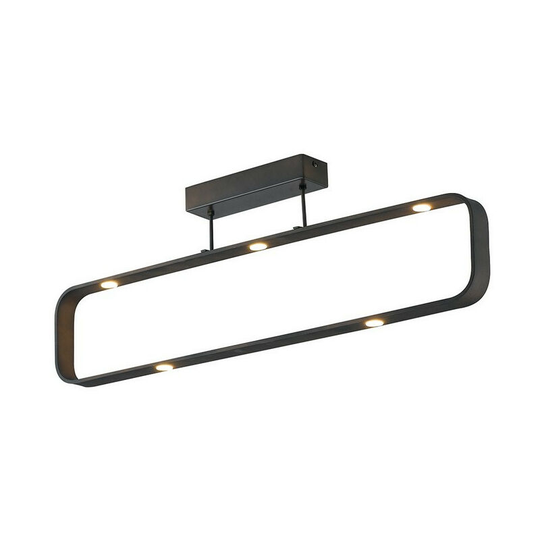 Fan Europe moka led 7 Light led Semi Flush Light Brown 2450lm 3000K Dimmable 80x26x6.5cm