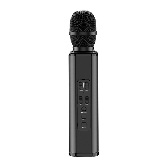 Wireless Karaoke Microphone, Portable Bluetooth Karaoke Microphone for Kids / Adults Singing, Compatible with Android / PC Black