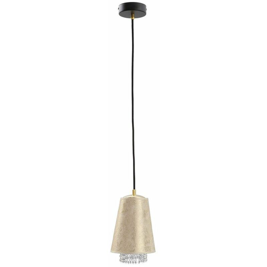 Keter Molly Dome Pendant Ceiling Light Crystal Gold, 17cm, 1x E27