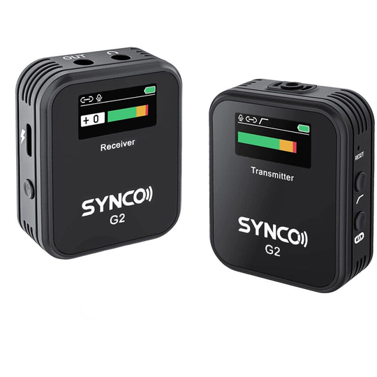 Asupermall - synco G2(A1) 1-Trigger-1 2.4G Wireless Microphone System with 1 Receiver + 1 Transmitter + 1 Lavalier Microphone 150M Transmission Range