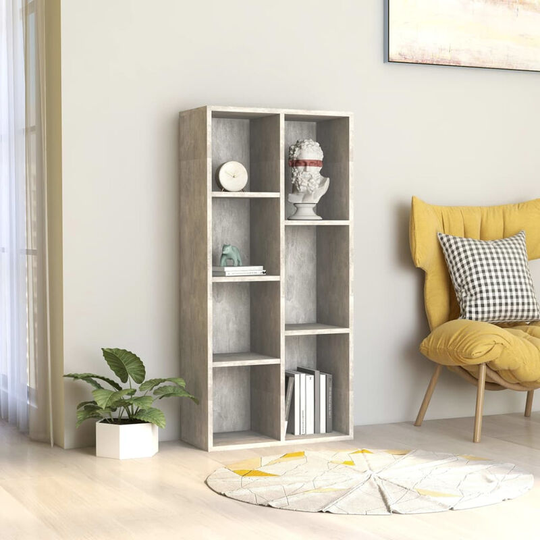 Book Cabinet Concrete Grey 50x25x106 cm Chipboard