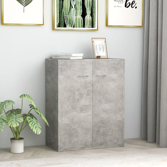 Sideboard Concrete Grey 60x30x75 cm Chipboard - Grey