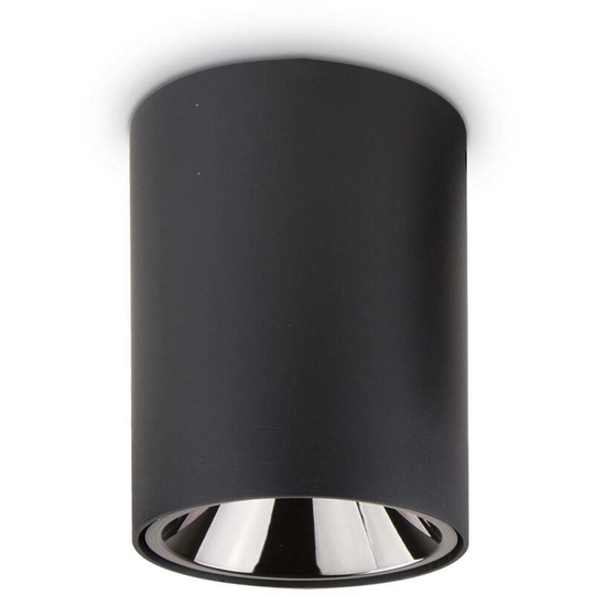 Ideal Lux Nitro - led 1 Light Round Surface Mounted Downlight Black