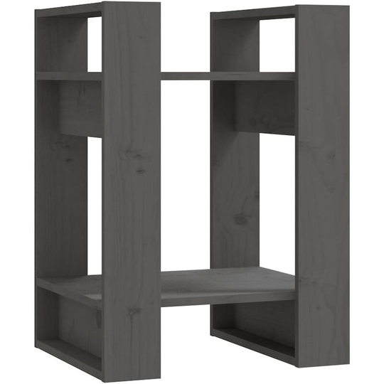 Book Cabinet/Room Divider Grey 41x35x57 cm Solid Wood Pine Vidaxl Grey