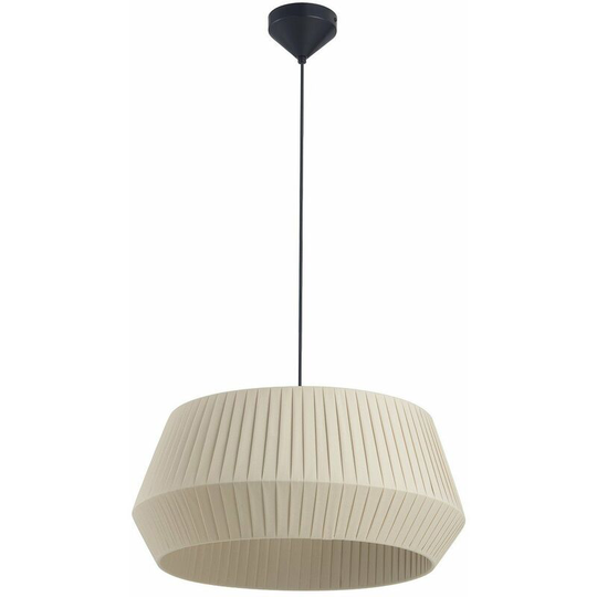 Nordlux Dicte 53cm Cylindrical Pendant Ceiling Light Beige, E27