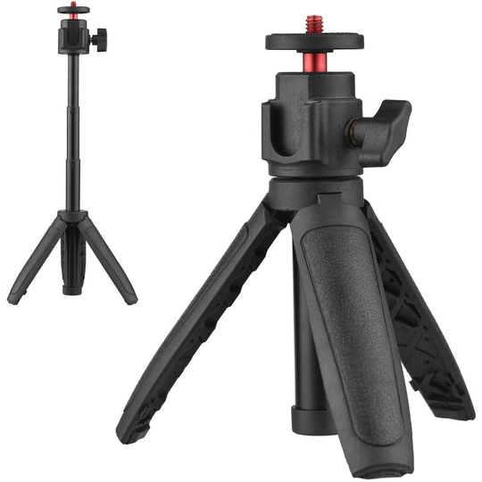 Superseller - Lightweight Portable Mini Tripod Extendable Tripod Stand Handle Grip with 4 Levels of Adjustable Height for Phone Camera Selfie Video