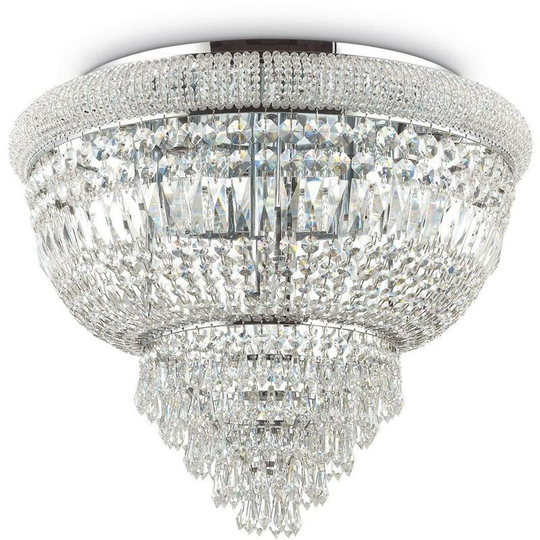 Ideal Lux Dubai - 6 Light Ceiling Light Chandelier Chrome, E14