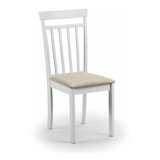 Corisel Wooden White Chair - White