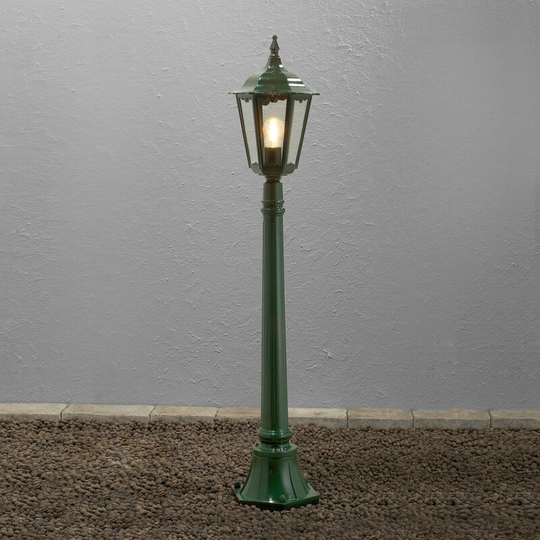Konstsmide Firenze Outdoor Basic Pathway Bollard Post Bollard Light Shiny Green, IP43