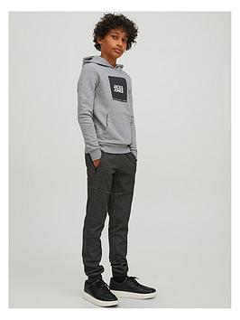 Jack & Jones Junior Boys Lock Hoodie - Light Grey Marl, Light Grey Marl, Size 10 Years