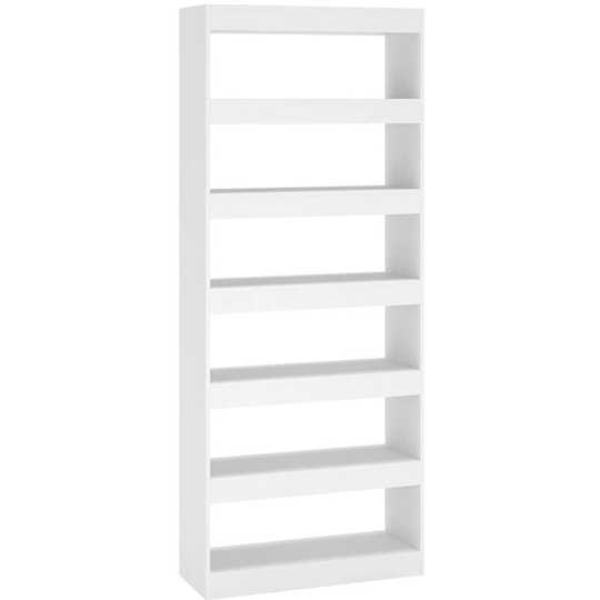Book Cabinet/Room Divider White 80x30x198 cm Engineered Wood Vidaxl White