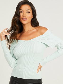 Quiz Light Knit Bardot Top