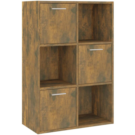 Storage Cabinet Smoked Oak 60x29.5x90 cm Vidaxl Brown
