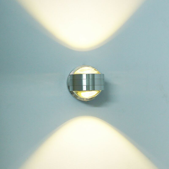 LED Wall Sconce 6W Indoor Wall Lamp Modern Up Down Aluminum Lighting Decoration Round Light for Bedroom Children's Room Office Corridor Hotel Bar