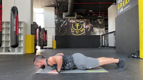 Home workout using dumbbells