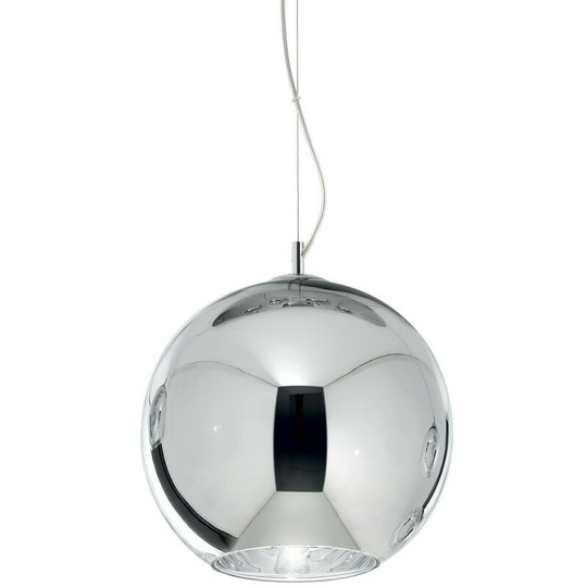 Ideal Lux nemo - Indoor Dome Ceiling Pendant Lamp 1 Light Chrome, E27