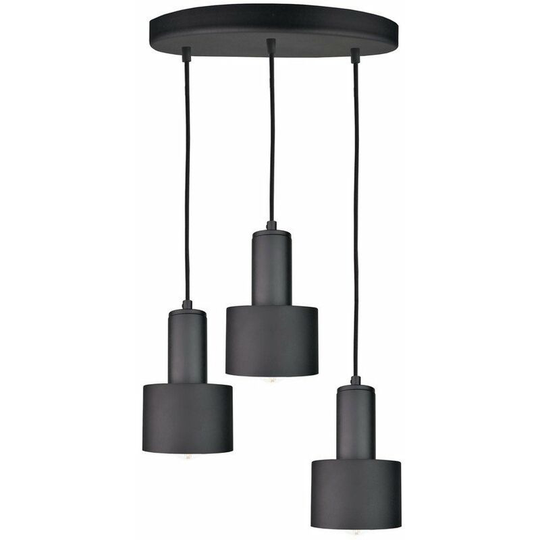 Keter Luce Cluster Pendant Ceiling Light Black, 30cm, 3x E27
