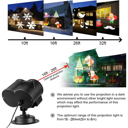 Christmas Halloween led Projector Lamp, Waterproof Water Wave & Pattern Light Projector with Remote Control, Projection Lamp Lighting Indoor Outdoor